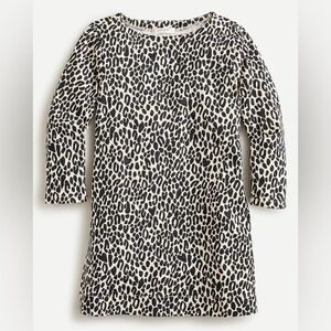 Crewcuts Leopard Print long sleeve shirt dress size 9-10